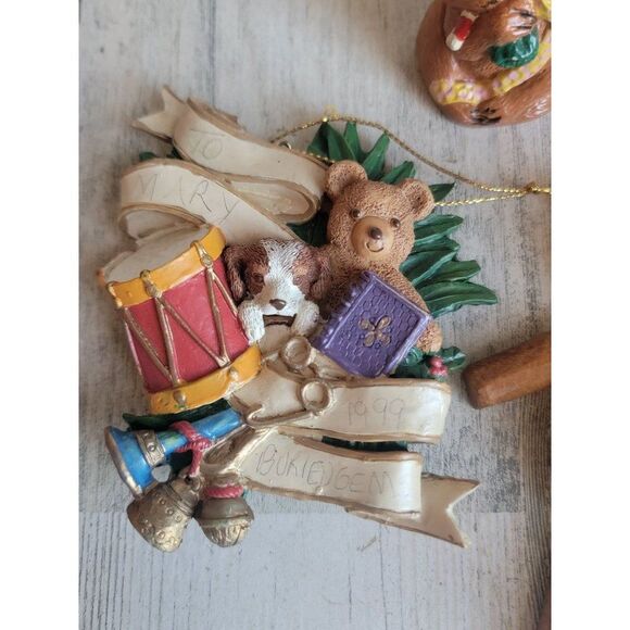 Unique bear candy cane camper variety teddy bear set Xmas ornament decor - Picture 4 of 9